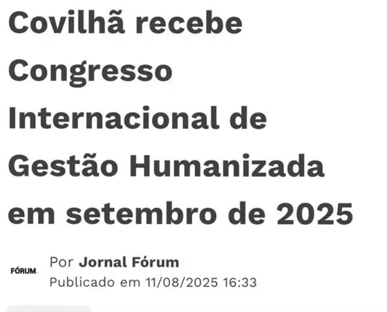 Jornal Fórum: Covilhã recebe o Congresso