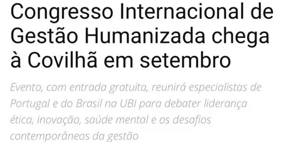 Incomparáveis: Congresso chega à Covilhã
