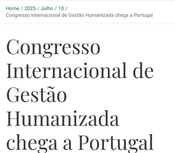 Human: Congresso chega a Portugal